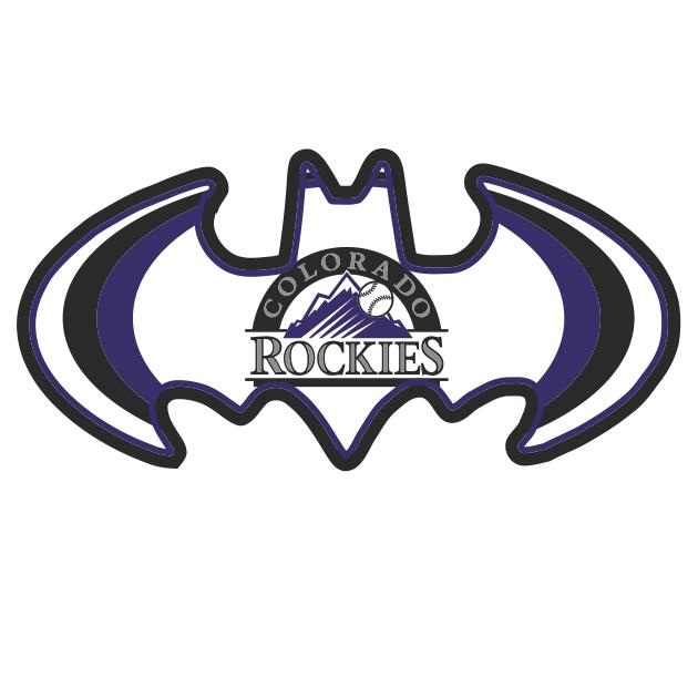 Colorado Rockies Batman Logo fabric transfer